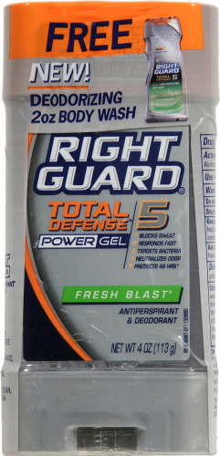 Right Guard Total Defense 5 Fresh Wash Gel Deodorant Perspective: front