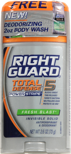 Right Guard Total Defense 5 Fresh Wash Deodorant Perspective: front