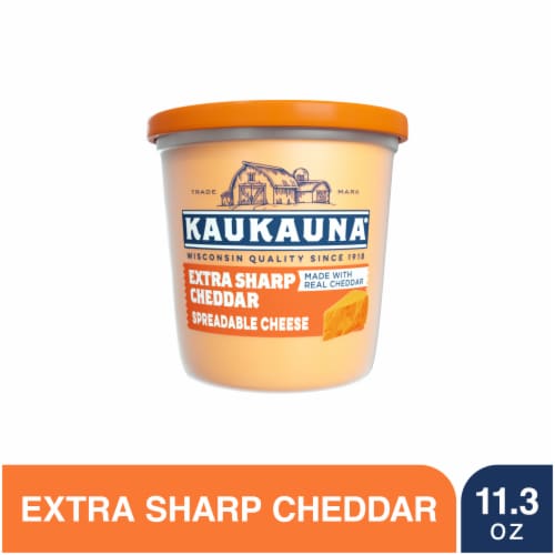 Kaukauna Extra Sharp Cheddar Spreadable Cheese Cup Perspective: front