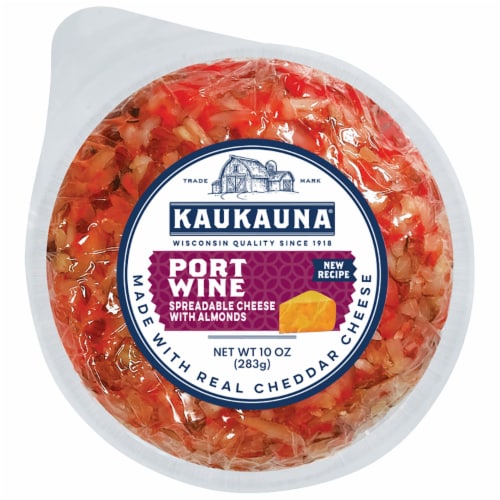 Kaukauna Port Wine Cheeseball Perspective: front