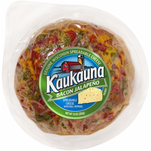 Kaukauna Bacon Jalapeno Spreadable Cheese Ball Perspective: front