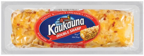 Kaukauna Double Sharp Cheddar Spreadable Cheese with Almonds Perspective: front