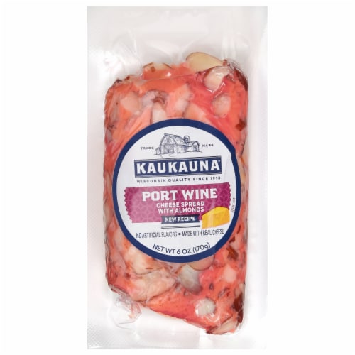 Kaukauna Port Wine Almond Cheese Spread Perspective: front