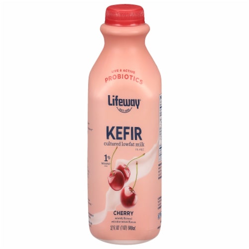 Lifeway® Cherry Probiotic Low Fat Kefir Drink Perspective: front