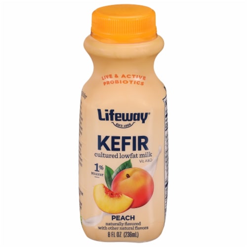 Lifeway® Peach Probiotic Low Fat Kefir Drink Perspective: front