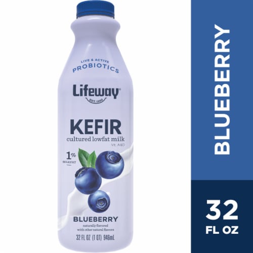Lifeway® Blueberry Probiotic Low Fat Kefir Drink Perspective: front