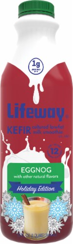 Lifeway Low Fat Kefir Eggnog Probiotic Drink Perspective: front