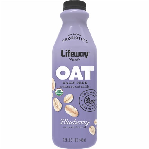Lifeway® Oat Organic Dairy-Free Blueberry Maple Cultured Oat Milk Perspective: front