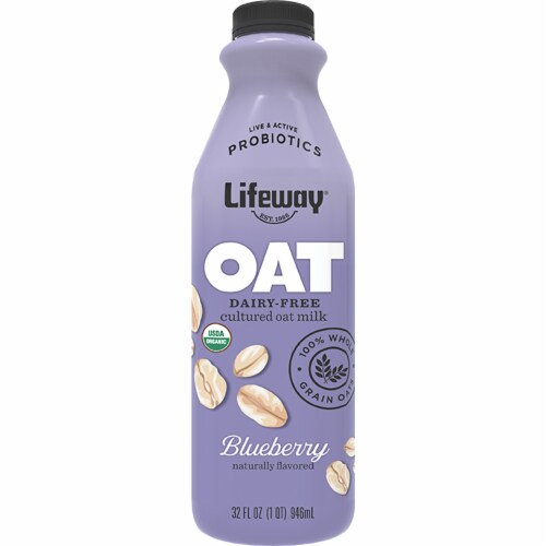 Lifeway® Oat Organic Dairy-Free Blueberry Maple Cultured Oat Milk Perspective: front
