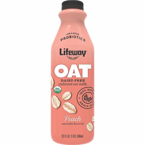 Lifeway® Dairy-Free Peach Oat Milk Perspective: front