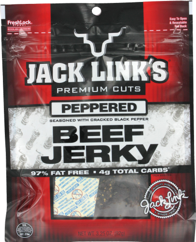 Jack Link's Peppered Beef Jerky Perspective: front