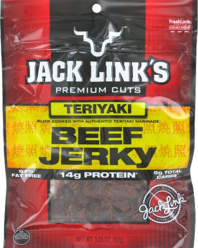 Jack Link's Teriyaki Beef Jerky Perspective: front