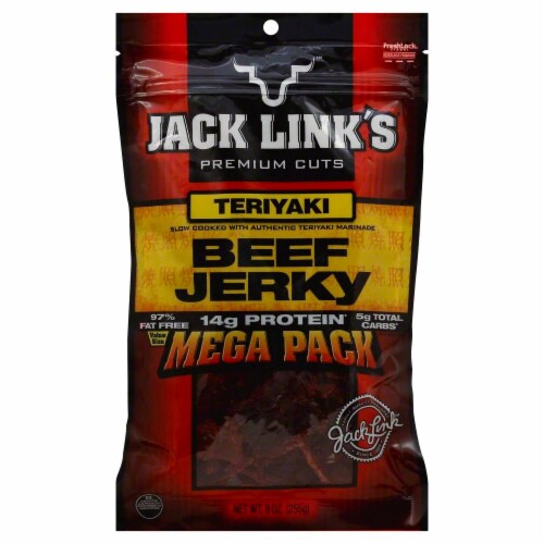 Jack Link's Teriyaki Beef Jerky Perspective: front