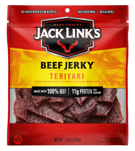 Jack Link's® Teriyaki Beef Jerky Perspective: front