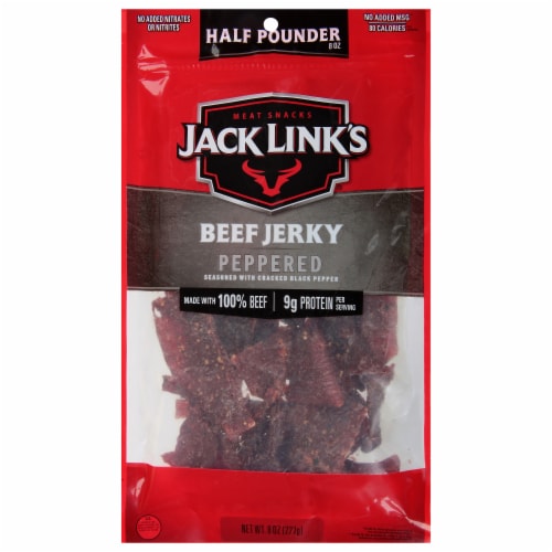 Jack Link's® Peppered Beef Jerky Perspective: front