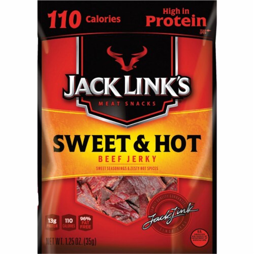 Jack Link's Sweet & Hot Beef Jerky Perspective: front