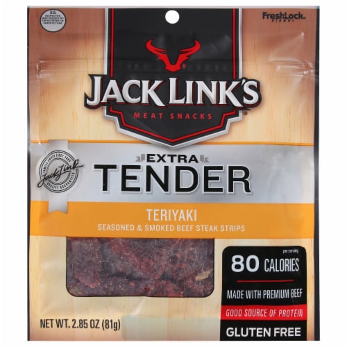Jack Link's® Extra Tender Teriyaki Beef Steak Strips Perspective: front