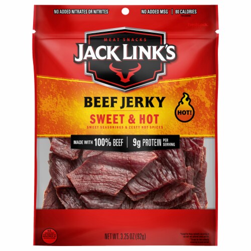 Jack Link's Sweet & Hot Beef Jerky Perspective: front