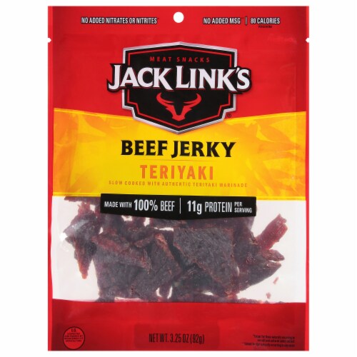 Jack Link's® Teriyaki Beef Jerky Perspective: front