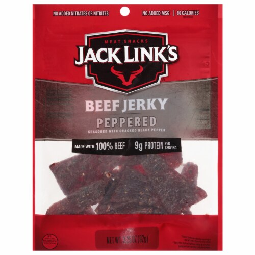 Jack Link's® Black Peppered Beef Jerky Perspective: front