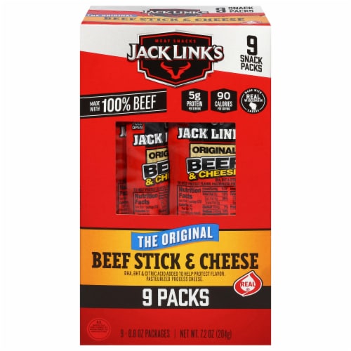 Jack Link's® Original Beef & Cheese Jerky Snack Perspective: front