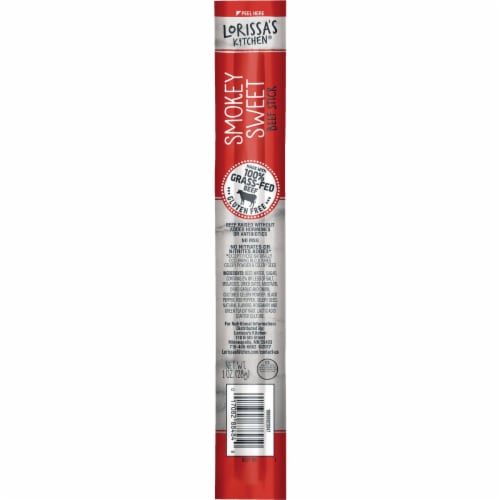 Lorissa's Kitchen 1 Oz. Smokey Sweet Flavor Beef Stick 10000021330 Pack of 12 Perspective: front