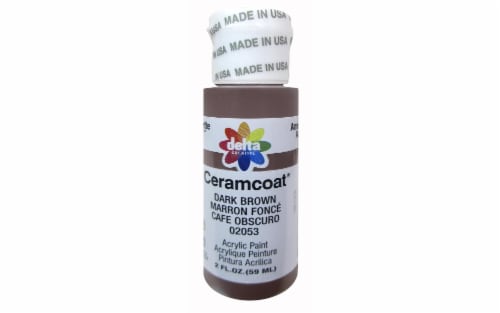 Delta Creative™ Ceramcoat® Acrylic Paint - Dark Brown Perspective: front