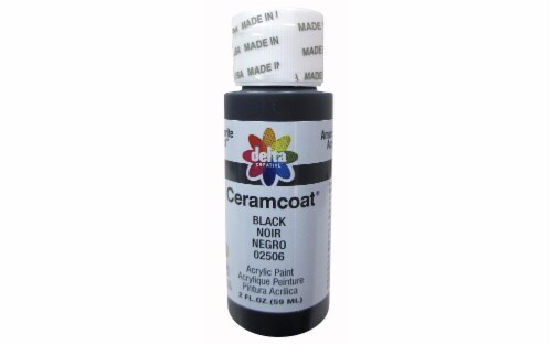 Delta Creative™ Ceramcoat® Acrylic Paint - Black Perspective: front