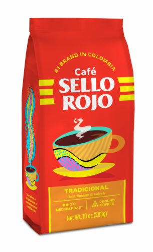 Cafe Sello Rojo Medium Roast Ground Tradicional Coffee 10 oz Perspective: front