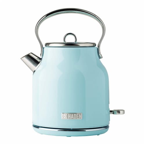 Haden Heritage Stainless Steel Cordless Electric Kettle - Turquoise Perspective: front