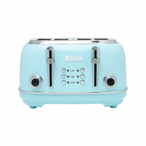 Haden Heritage 4-Slice Wide Slot Toaster -Turquoise Perspective: front