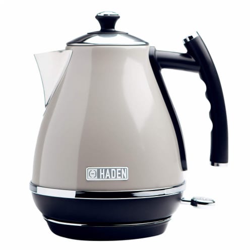 Haden Cotswold Stainless Steel Cordless Electric Kettle - Putty Perspective: front