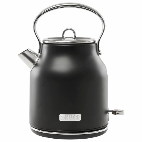 Haden Heritage 1.7L Stainless Steel Body Retro Electric Kettle,  Black/Chrome, 1 Piece - QFC