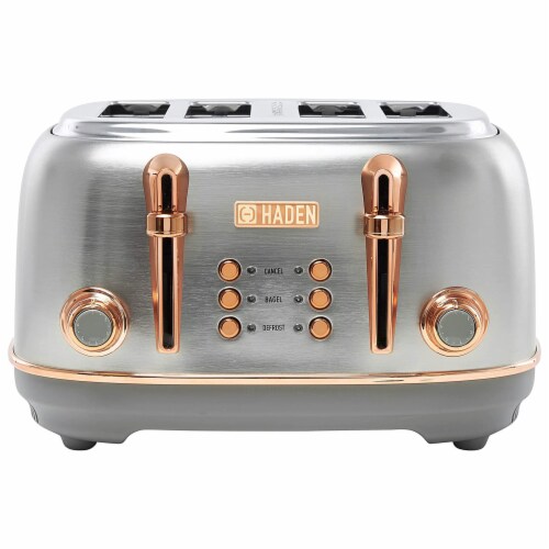 Haden Heritage 4 Slice Wide Slot Toaster with Removable Crumb Tray,  Ivory/Copper, 1 Piece - Fry's Food Stores