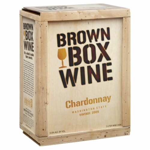 Brown Box Wine Chardonnay Perspective: front