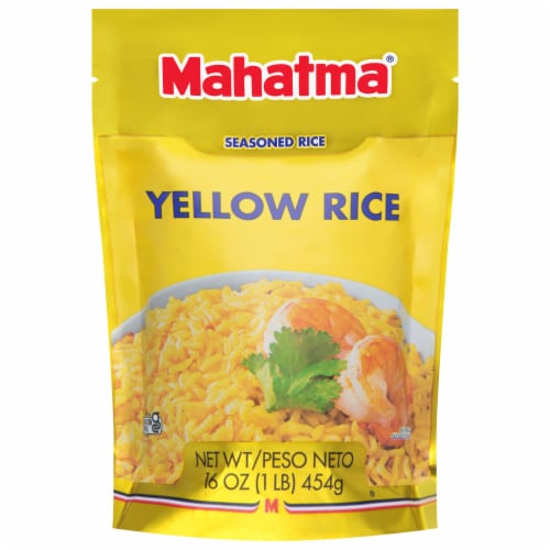 Mahatma Saffron Yellow Seasonings & Long Grain Rice Perspective: front