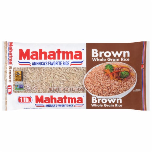 Mahatma Gluten-Free Whole Grain Brown Rice Perspective: front