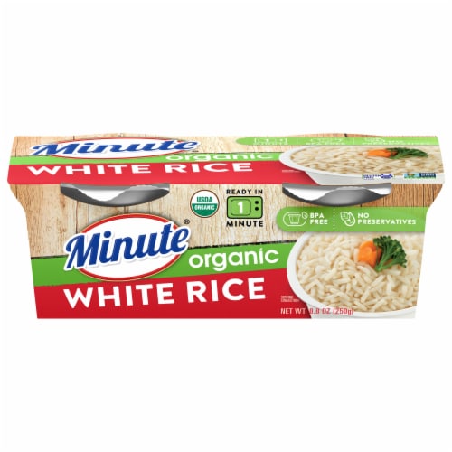 Minute® Ready to Serve Organic White Rice Cups Perspective: front