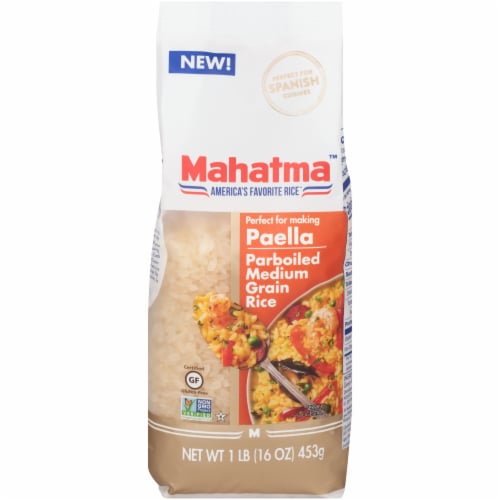 Mahatma Gluten-Free Parboiled Medium Grain Paella Rice Perspective: front