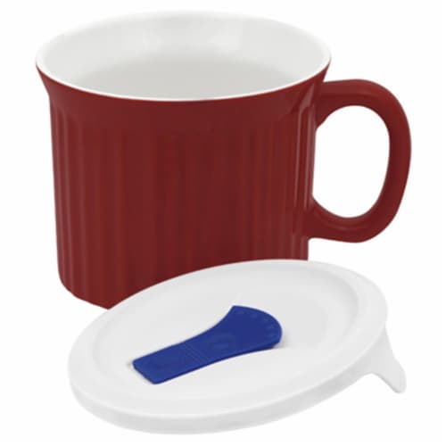 Corningware 22 oz. Red Pop Ins Mug - Pack Of 4 Perspective: front