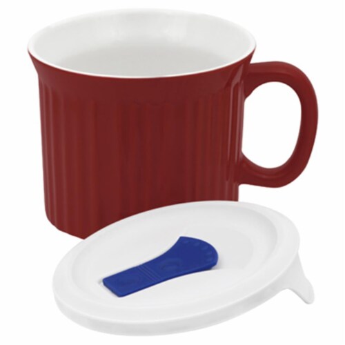 Corningware 22 oz. Red Pop Ins Mug - Pack Of 4 Perspective: front