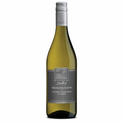 Smoking Loon Unoaked Steelbird Chardonnay California White Wine Perspective: front