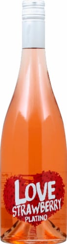 Platino Love Strawberry Sparkling Wine Perspective: front