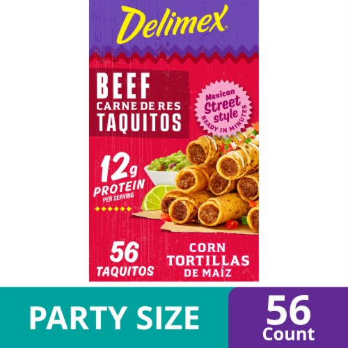 Delimex Beef Corn Taquitos Frozen Snacks Perspective: front