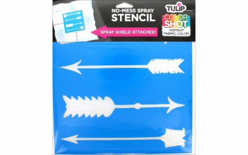 Tulip Color Shot Stencil 10x10  Arrows Perspective: front