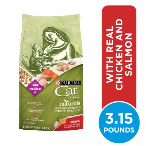 Cat Chow Naturals Original Chicken & Salmon Dry Cat Food Perspective: front