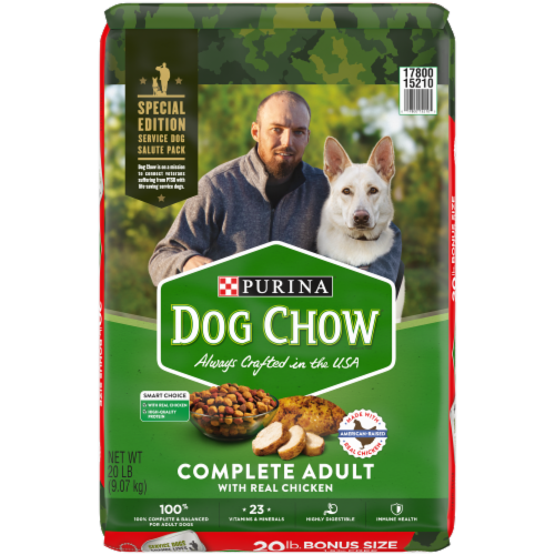 Dog Chow Dog Food, Complete Adult, with Real Chicken - 18.5 lb