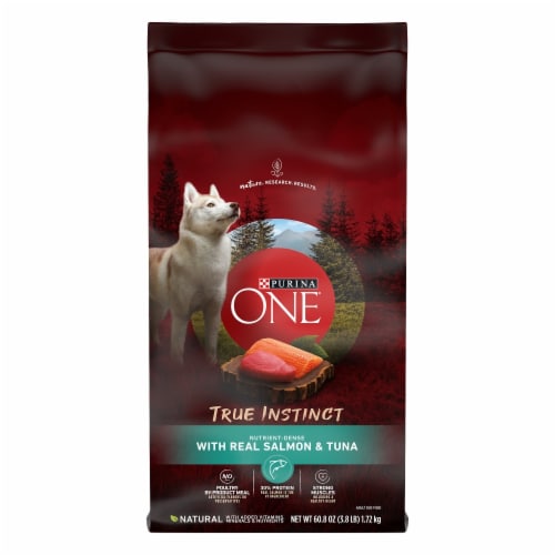 Purina ONE® True Instinct With Real Salmon & Tuna Adult Dog Food Perspective: front