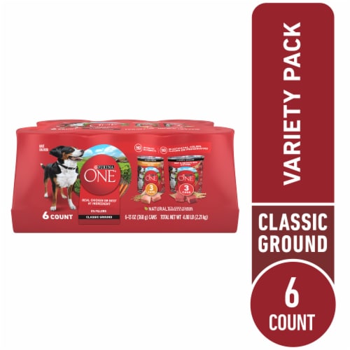 Purina ONE SmartBlend Chicken Entree & Beef Entree Wet Adult Food Variety Pack, 6 ct / 13 oz - Kroger