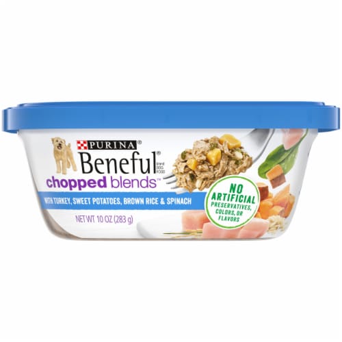 Purina Beneful Chopped Blends Wet Dog Food Turkey Perspective: front